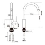 Vòi rửa bát HAFELE HT25-SH1F220 570.85.042 570.85.047 nóng lạnh - Ảnh 2