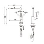 Vòi rửa bát HAFELE LUX-P HT25-SH1P315 570.85.048 570.85.049 nóng lạnh rút dây - Ảnh 2