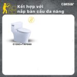 Bồn cầu 1 khối CAESAR C1393 nắp êm - Ảnh 5