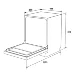 kích thước Máy rửa bát HAFELE HDW-B6054B 538.21.362 bán âm