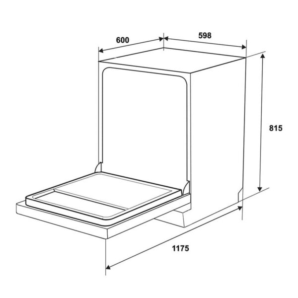 kích thước Máy rửa bát HAFELE HDW-B6054B 538.21.362 bán âm