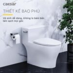 Bồn cầu 1 khối CAESAR C1393 nắp êm - Ảnh 8