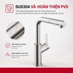 Vòi rửa bát HAFELE LUX-P HT25-SH1P315 570.85.048 570.85.049 nóng lạnh rút dây - Ảnh 7