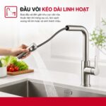 Vòi rửa bát HAFELE LUX-P HT25-SH1P315 570.85.048 570.85.049 nóng lạnh rút dây - Ảnh 9