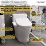 Bồn cầu thông minh CAESAR C1393F TAF400H nắp rửa điện tử - Ảnh 2