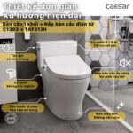 Bồn cầu thông minh CAESAR C1393F TAF512H nắp rửa điện tử - Ảnh 2