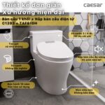 Bồn cầu thông minh CAESAR C1393F TAF610H nắp rửa điện tử - Ảnh 2