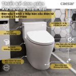 Bồn cầu thông minh CAESAR C1393F TAF710H nắp rửa điện tử - Ảnh 2