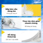 Bồn cầu thông minh CAESAR C1393F TAF060 nắp rửa cơ - Ảnh 10