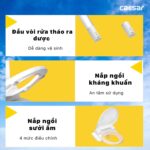 Bồn cầu thông minh CAESAR C1393F TAF400H nắp rửa điện tử - Ảnh 8