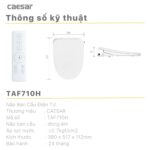 Bồn cầu thông minh CAESAR C1393F TAF710H nắp rửa điện tử - Ảnh 4