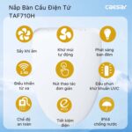 Bồn cầu thông minh CAESAR C1393F TAF710H nắp rửa điện tử - Ảnh 12