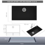 Chậu rửa bát đá TEKA Square 72.40 TG 115230015 1 hố - Ảnh 2