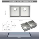 Chậu rửa bát inox TEKA BX R10 2B 750 BW 115040033 2 hố - Ảnh 2