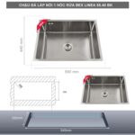 Chậu rửa bát inox TEKA Bex Linea 55.40 115010019 1 hố - Ảnh 3