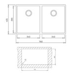 Chậu rửa bát đá TEKA Square 2B 760 TG 115260024 2 hố - Ảnh 2